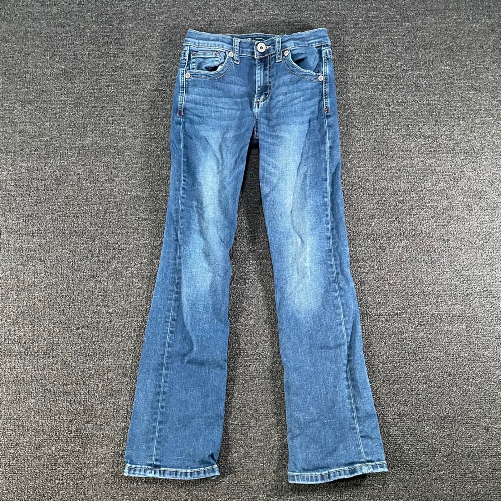 BKE Conner Bootcut Jeans Boys Size 12 Blue Good Medium Wash Stretch Denim